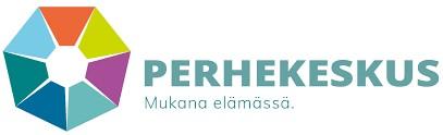 Perhekeskustoiminnan logo ja teksti Mukana elämässä.