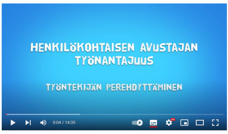 Heta-liiton videosta YouTube-verkkosivulla saat hyviä vinkkejä avustajan perehdyttämiseen. 